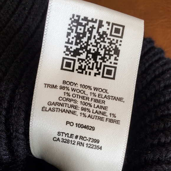 Reigning Champ Black Ribbed Knit Beanie - Picture 4 of 5